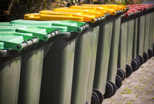 Bulk waste collection truck in Loxford neighborhood