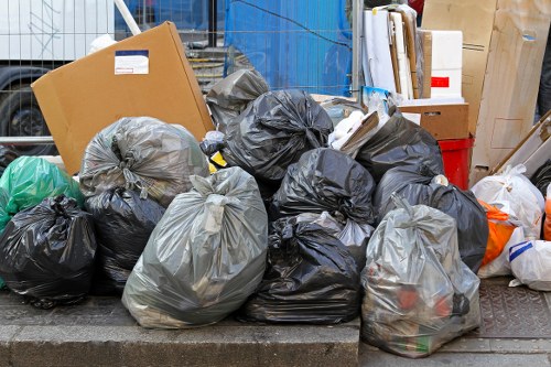 Bulk waste collection trucks in Homerton