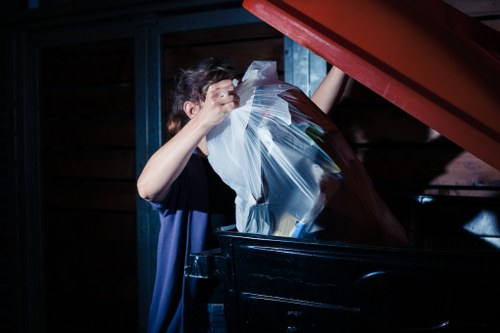 Council workers collecting bulk waste