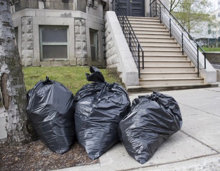 Team handling bulk waste at a collection site