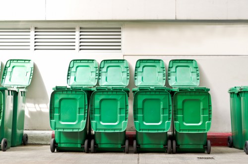 Bulk waste collection truck in Aldgate