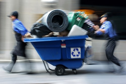 Bulk waste collection truck in Lisson Grove