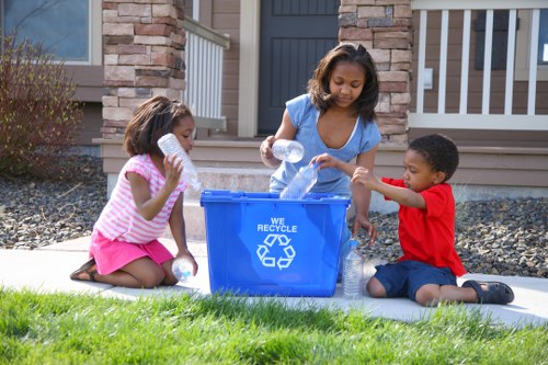 Community members participating in bulk waste collection