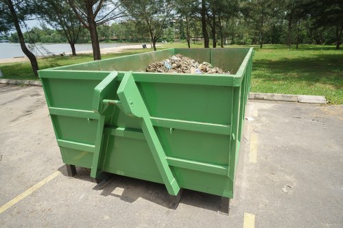 Recycling center handling bulk waste materials